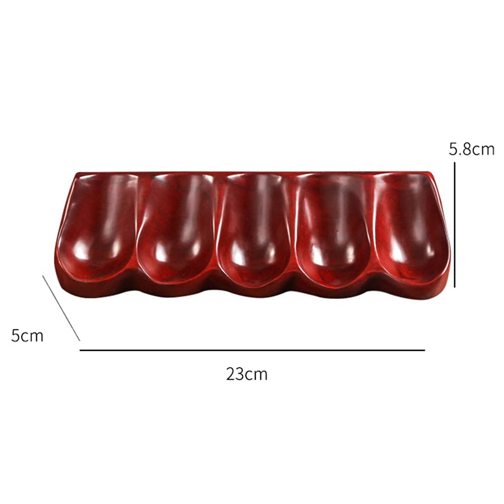 Soporte para pipas de tabaco, soporte de madera de haya para 5 tubos, accesorios esenciales para los entusiastas del tabaco, regalo elegante para fumadores