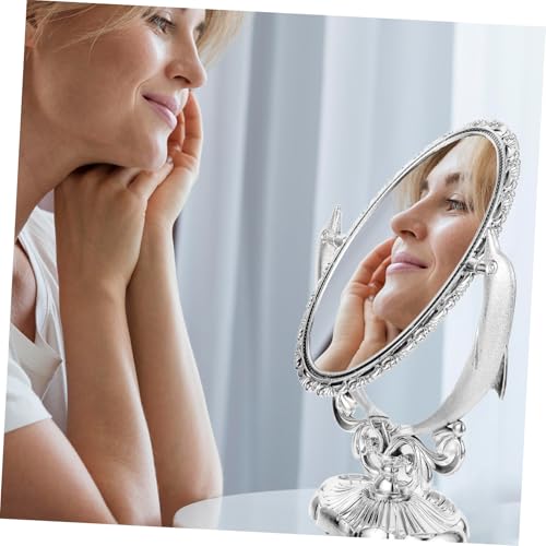 Miroir de maquillage pivotant double face : vue précise et stable