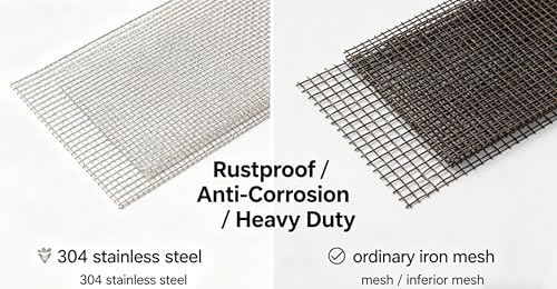 Image of 24 Mesh 304 Stainless Steel Mesh Roll, 0.19mm Fine Wire Screen 30x120cm, Rustproof Hardware Cloth for Home Vent, Window Screen, Garden Pest Control, HVAC Filter & DIY Projects