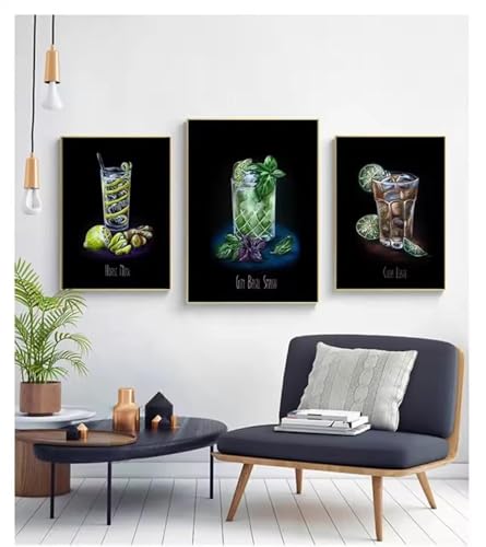 Tableau pour bar et cuisine afin de combler le vide mural d'une pièce à vivre