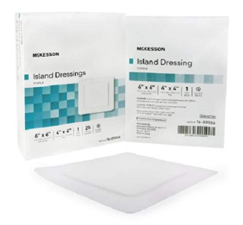 Dressing Islandand Sterile 4X4Pad 6X6 25Ea/Bx by McKesson