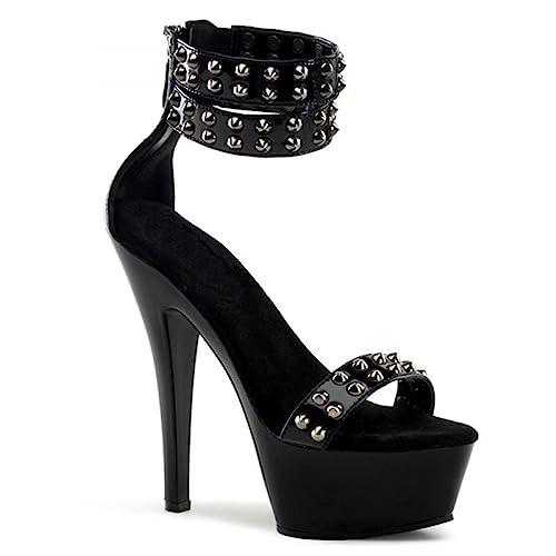 Sandales à talons hauts cloutés 15 cm aux finitions luxe