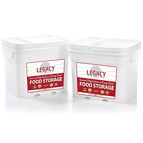 Image of Legacy Food Storage 240 Serving Emergency Food Supply Package, 12 Entrees, 4 Breakfasts, 97,280 Total Calories, Shelf Stable Lunch & Dinner, Freeze Dried Survival Meals for MRE Camping, Hiking, Prepping