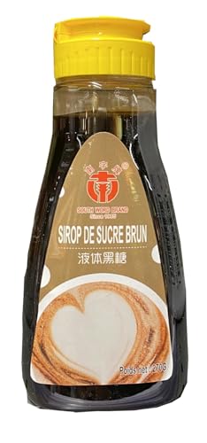 Sirop de sucre brun pour bubble tea et desserts en lot de 2 bouteilles de 270ml