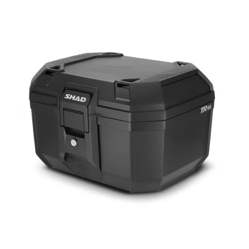 Generico TR46 TOP CASE VALIGIA BAULETTO MOTO SCOOTER TR 46 LT + SCHIENALINO OMAGGIO, compatibile con SHAD supporti e piastre