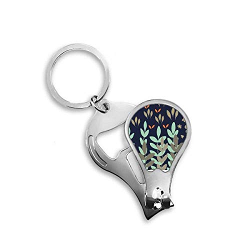 Coupe-ongles d'orteils pour ongles durs avec motif de feuille fleurie et branche