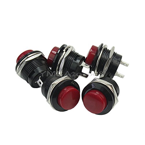 5 Interruttore Bottone Pulsante Rosso x Auto Treno...
