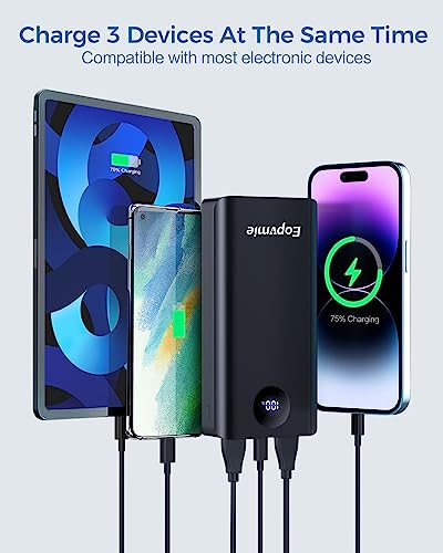 Eopvmie Portable Charger Pd 20W Fast Charging Battery Pack With Type-C, Power Bank 26800Mah Usb C External Battery Bank, Portable Phone Charger Bank For Iphone, Ipad, Samsung Galaxy, Tablet And More. #TOP3