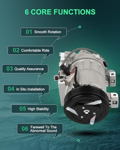 Image of SCITOO AC Compressor Rapid Cooling for Nissan XTRAIL 2.5L for Nissan X-Trail 2.5L 2007-2014 AP175A9160CB81 92600JG300 92600JG30A DCS171EC Air Conditioning Compressor Fast Cooling