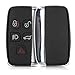 Custodia per chiave auto Land Rover Jaguar - Ricambio in plastica dura per telecomando a 5 pulsanti per auto Land Rover Jaguar - Nero ...