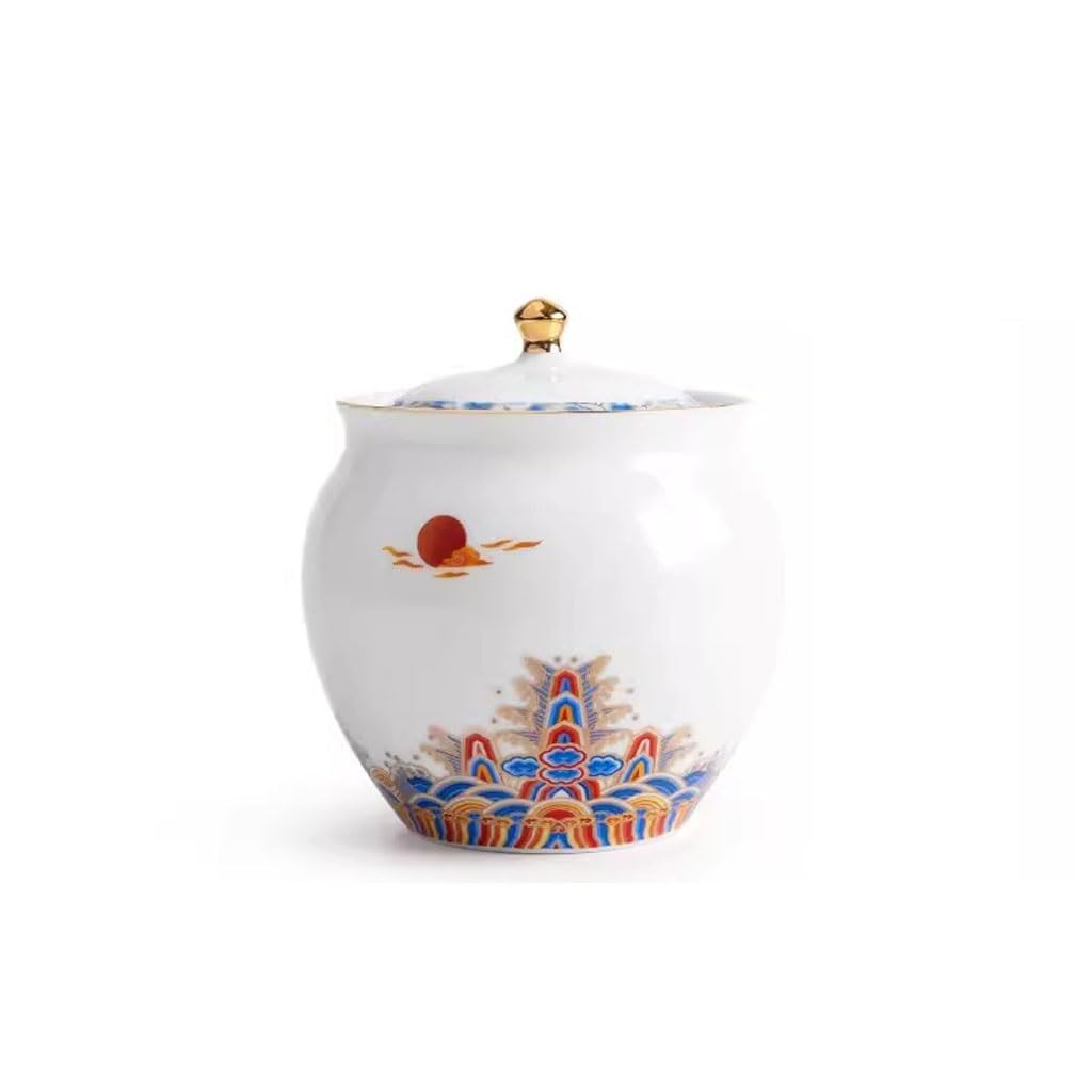 LYGSWDB Słoik na cukier Słoik na herbatę Zamknię słoik Ceramiczny pojemnik na herbatę Pu'er Słoik na herbatę Domowa stodoła na herbatę do serwowania mielonej kawy, herbaty, cukru, soli i innych