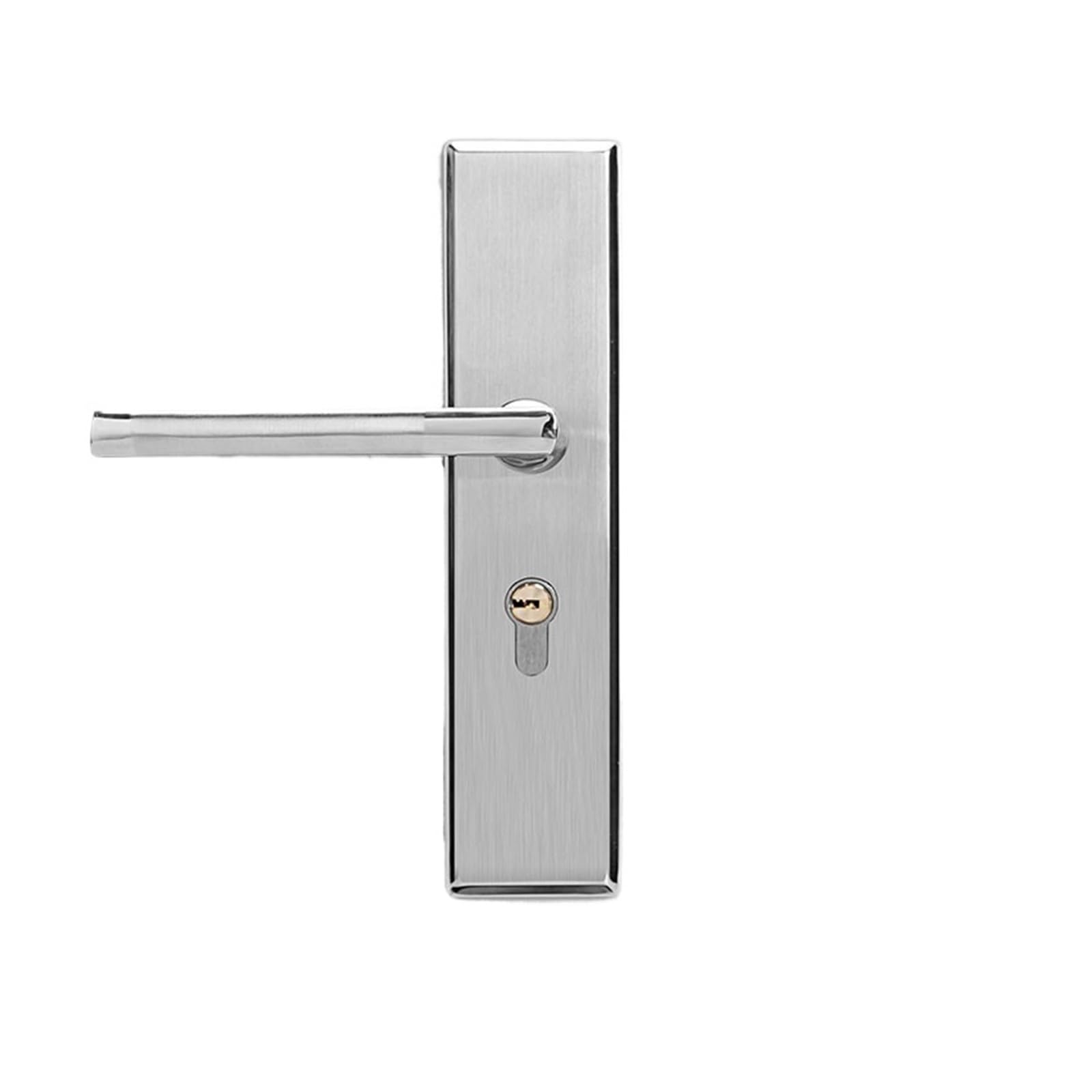 BSAXITHZB 1 Set of Stainless Steel Silent Door Lock Indoor Split Handle Household Hardware with Key(1.5mm)