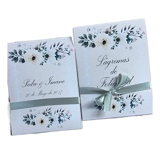 Lágrimas de Felicidad para Bodas con pañuelo de papel 50 unidades