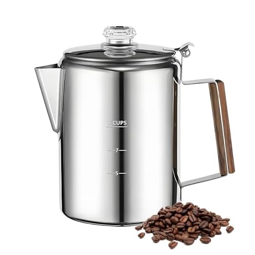 Percolador Café | Cafetera Percolación de Acero Inoxidable | Cafetera Portátil Diseño Vintage Compacto Para Camping Playa Y Reuniones Familiares Y Amigables