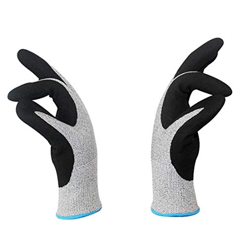 Preisvergleich Produktbild Professionelle Handschuhe Rutschfeste, verschleißfeste Handschuhe Angeln Gartengeräte Matte Schutzhandschuhe Schnittschutzhandschuhe der Klasse 5 Sicherheits-Werkzeugzubehör