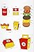 D.O.T Wooden Fast Food Burger Fries Deluxe Dinner Set - 26 PCS