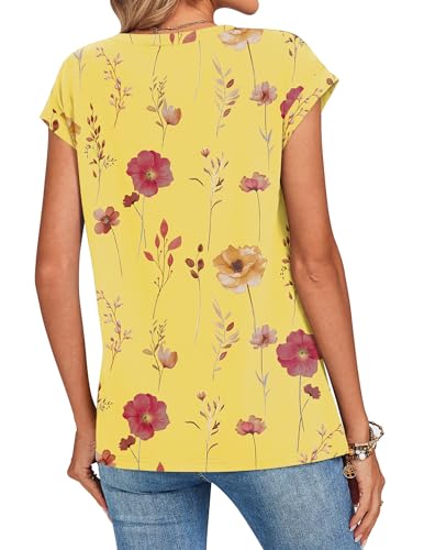 Image of Zeagoo Womens Tops Summer Casual Cap Sleeve Tshirts Shirts Business Dressy Spring Fashion Outfits Trendy Clothes