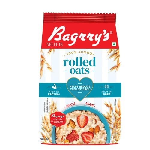 Bagrrys Oats, Cereal para Desayuno (1kg, Avena en Hojuelas)
