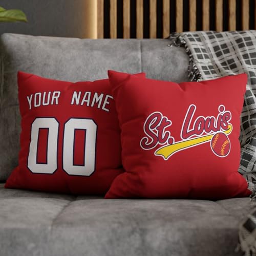 ANTKING St. Louis Throw Pillow Custom Name and Number for Men Women Boy Personalized Gift