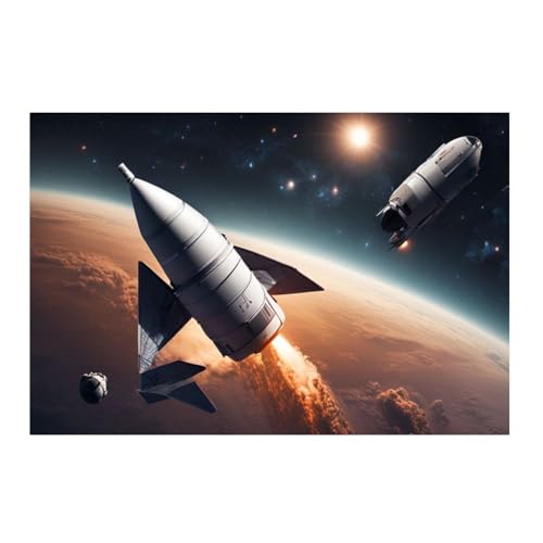 Poster station spatiale planètes étrangères GAEKKO mural sans cadre 60x40 cm