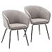 Marchio Amazon - Movian Pearl - Set di 2 sedie da soggiorno, grigio chiaro
