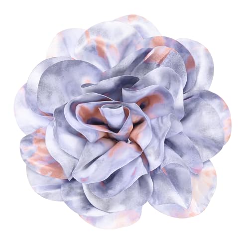 Image of M METERXITY Extra Large Rose Flower Brooches, Lapel Pins Dainty Satin Fabric Big Camellia Oversized Brooch Pin for Women