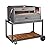 Nuke Delta02 Authentic Argentinian-Style Outdoor Cooking Charcoal Gaucho Santa Maria Grill, 40 Inch, Black