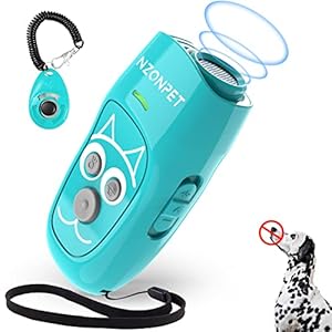 nzonpet Anti Barking Device, Ultrasonic 3 in 1 Dog Barking Deterrent Devices, 3 Frequency Dog Training and Bark Control 16.4Ft Range Rechargeable with LED Light and Wrist Strap – MARRS Green