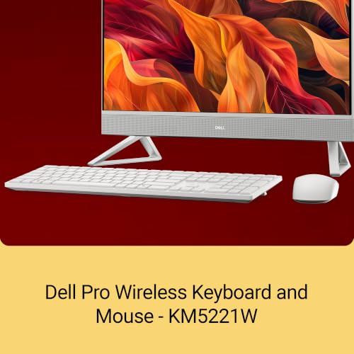 Image of Dell 24 AIO, 23.8 inch Anti-Glare FHD Infinity Display, 14th i3, 8GB DDR5, 512GB SSD, Intel Graphics, MSO 2024+O365 Basic, Wireless Keyboard Mouse, Pearl White, 3Yrs Warranty, 1Yr McAfee LiveSafe