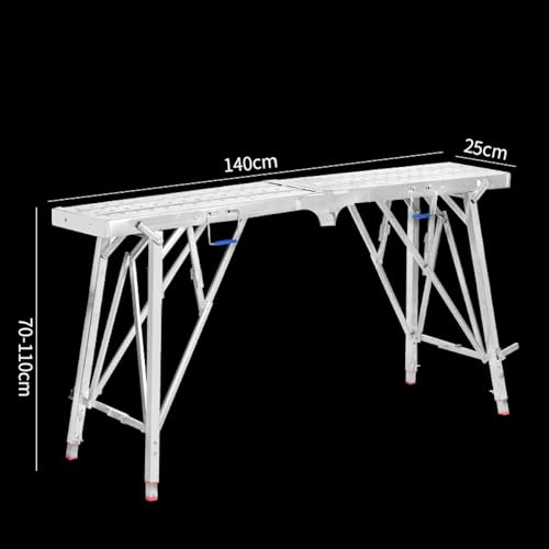 Plateforme de travail pliante multifonctionnelle en aluminium léger