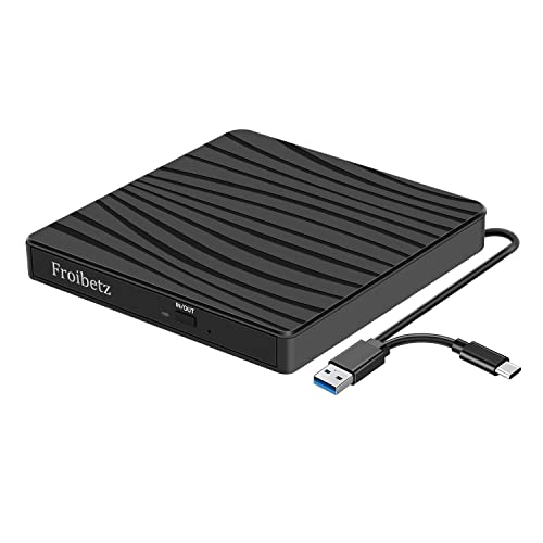 Lecteur CD DVD pour Ordinateur Portable Type-C Externe Graveur pour PC Mac OS