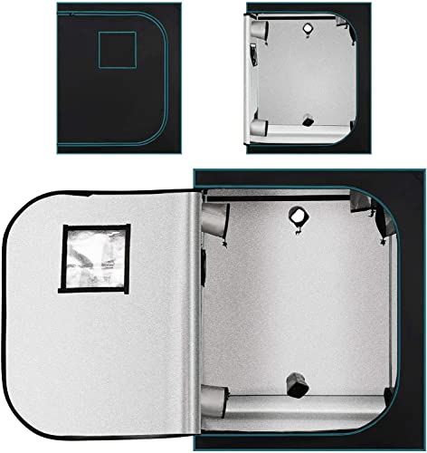 Grow Tent, 48"X48"X80" High Reflective Mylar With Observation Window Floor Tray For Hydroponic Indoor Plant Growing Room #TOP2