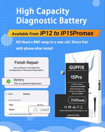 Image of Diagnostic Battery for iPhone 15Pro No Pop-up Unknown Part Warning
