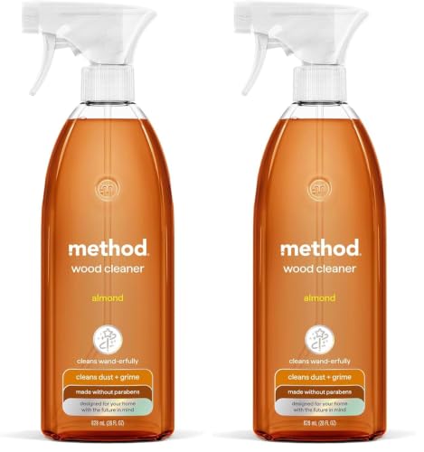 Method Daily Wood Cleaner, Plant-Based Formula that Cleans Shelves, Tables, and Other Wooden Surfaces While Removing Dust & Grime, Almond Scent, 828 ml Spray Bottles, Packaging May Vary (Pack of 2) - image 1