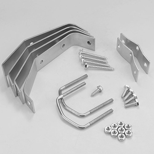 Skywalker 6” Heavy-Duty Wall Mount Pair For Tv Antenna Mast With (2) Brackets With Lag Bolts #TOP3