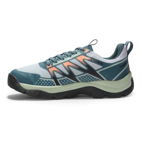 Image of Liberty LEAP7X ENDUVERS1E Black & Green Sports Lacing Running Shoes for Mens