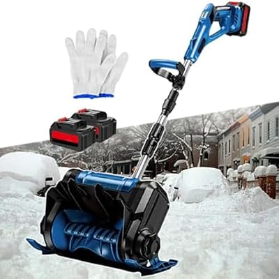 Brushless Electric Snow Blower,Cordless Snow Shovel,Adjustable Front Handle,2 Batteries & Fast Charger,26FT Throw Distance, for Driveway/Steps/Patio/Sidewalk