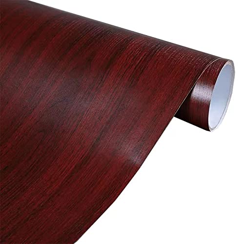 Vinilo de madera de caoba autoadhesivo para gabinetes y mesas 5