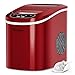 Produktbild COSTWAY Eiswürfelmaschine 12KG/24H, Ice Maker 9 Eiswürfel in 6-13min, Eismaschine 2,2L Wassertank, Eiswürfelbereiter 2 Eiswürfelgrößen inkl. Schaufel, 25x36x33cm (Rot)