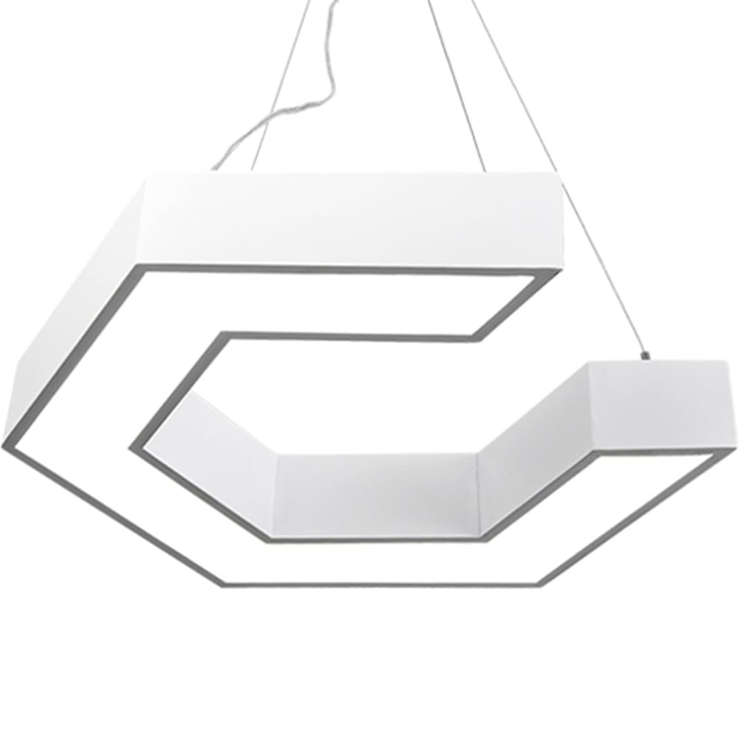 CWVYKNP Creative Geometry Irregular Pendant Light Unique Commercial Use Office Pendant Chandelier Daylight Bright LED Industrial Black Pendant Lamp for Dinning Room Corridor Bar Counter