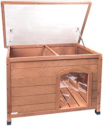 Cuccia In Legno Per Cani Da Esterno "Rinforzata" Mod. Alpi Con Veranda Verde MADE IN ITALY DD Pastore Senza Tendina 102x146xh95 86135921