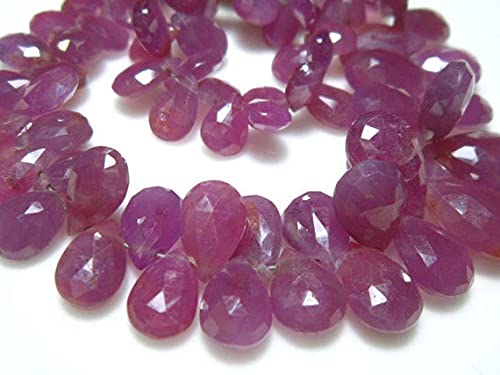 Saphir rose briolette poire facettée 126 carats pour création de collier et bracelet