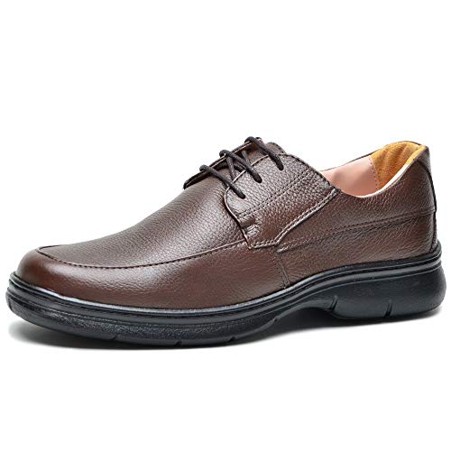 Sapato Social masculino sola antistress leve legitimo couro bovino soft F500 (41, F500 chocolate)