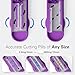 ONE PIX Pill Cutter Splitter for Small and Tiny Pills, Professional Adjustable Pill Cutter with Hidden Stainless Steel Blade, Safely Cuts Multiple Pills at Once, Purple