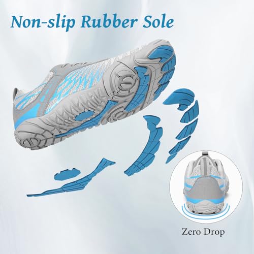 Image of Hike Barefoot Shoes, Pro Barefoot Shoes Women Men Footwear, Athletic Hiking Minimalist Water Shoe Breathable Quick Dry Zero Drop Trail Running Shoe with Non-Slip Sole & Wide Toe Box