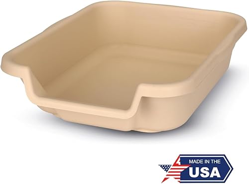 Miniatura 3 de KittyGoHere - Caja de arena para gatos mayores, bandeja de arena pequeña, caja de arena para gatos de entrada baja, ligera, duradera, fabricada en