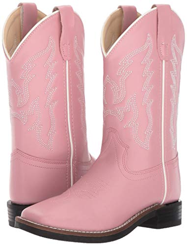 Old West Kids Boots Girls Square Toe Leatherette (Toddler/Little Kid) Boots, Pink, 12.5 #TOP5