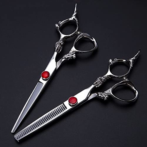 Nożyczki fryzjerskie 6 cali 440c Dragon Handle Cutting Barber do przerzedzania włosów (zestaw B) (zestaw
