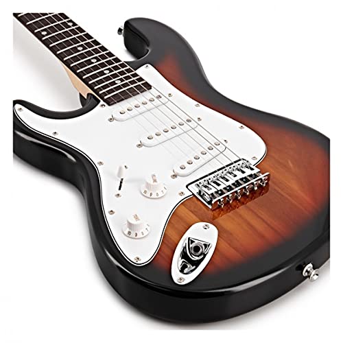 Guitare électrique pour gaucher 3/4 LA de Gear4music Sunburst avec Ampli 10W - Les Beatles, Paul McCartney, John Lennon, RIngo Starr, George Harrison Guitare électrique pour gaucher 3/4 LA de Gear4music Sunburst avec Ampli 10W – Image 5