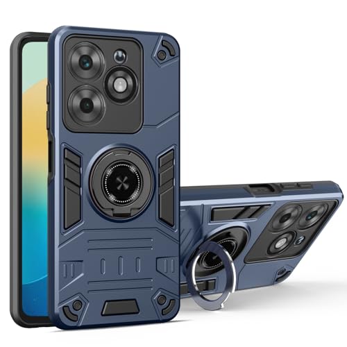 MSAe Tecno Smart Go 2024/Smart 8/Spark 20/POP8/Spark 20C/HOT 40i/Smart 8 Pro/Plus�p�d�b�P�[�X ���S�ی�P�[�X �~���^���[�O���[�h ��w�ϏՌ��J�o�[ ���ȕی�J�o�[(Blue